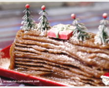 Bûche de Noël chocolat et crème de marrons